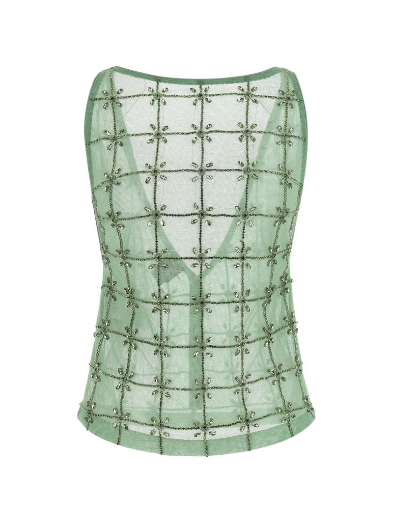 Quandong rhinestone embroidery top 1