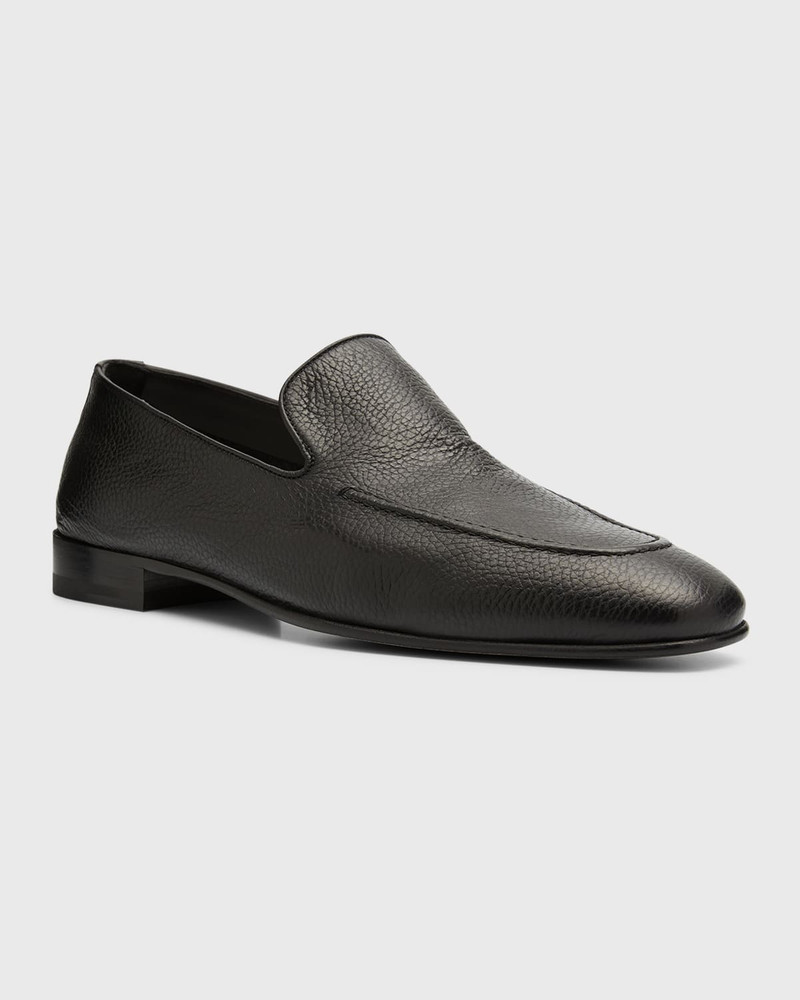 Manolo Blahnik Men's Truro Leather Loafers outlook