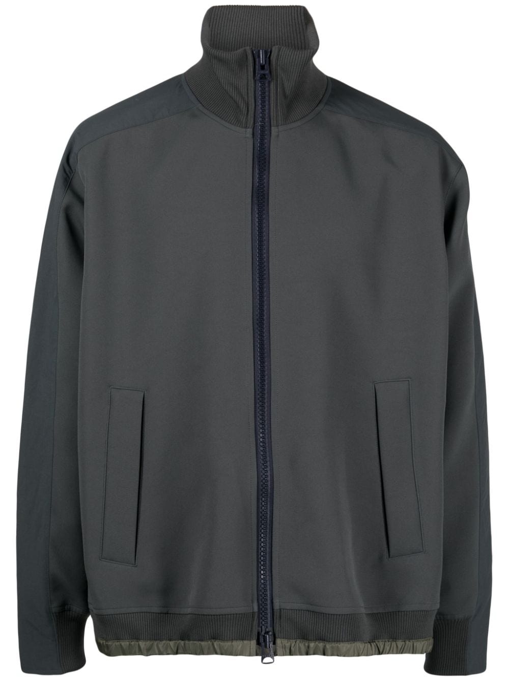 funnel-neck zip-up jacket - 1