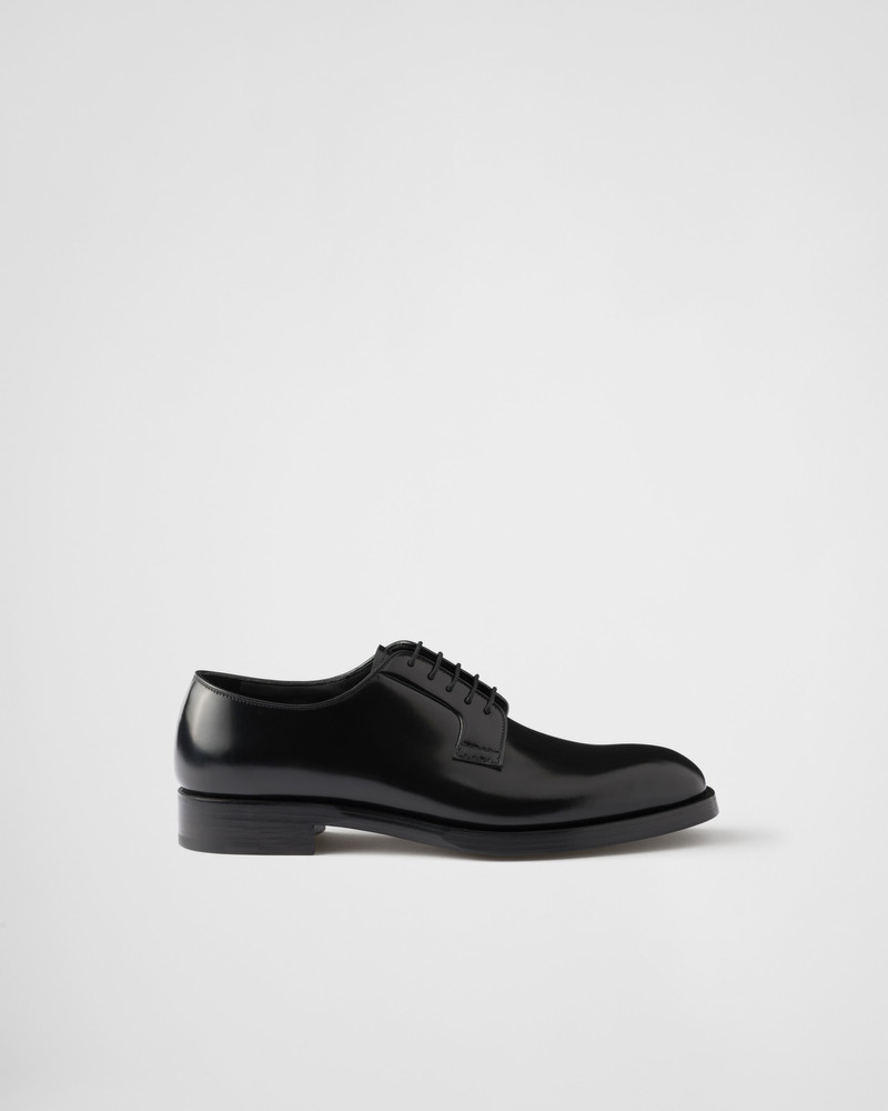 Prada Brushed leather lace-up shoes outlook