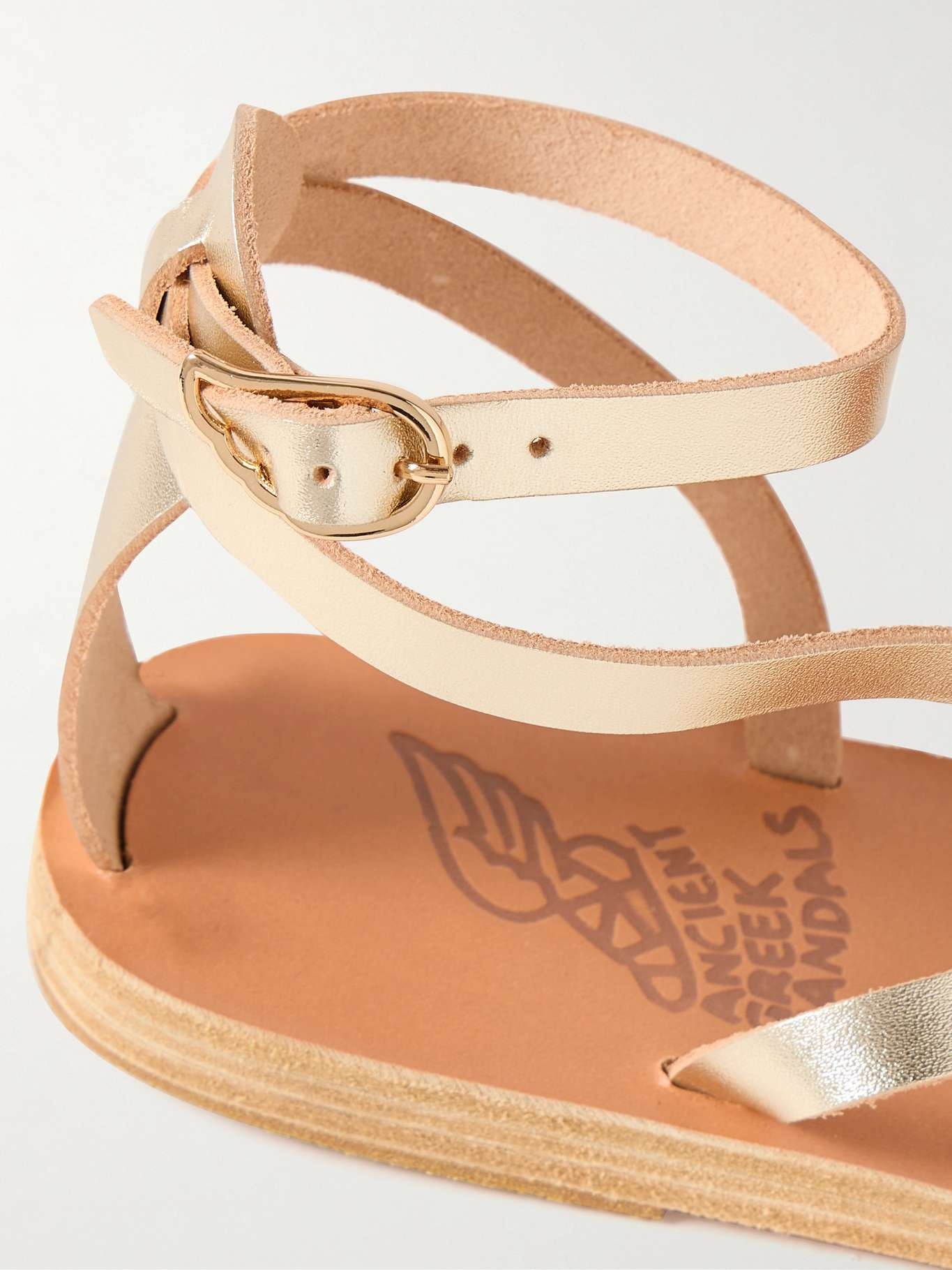 Tomi metallic leather sandals Gold - 4