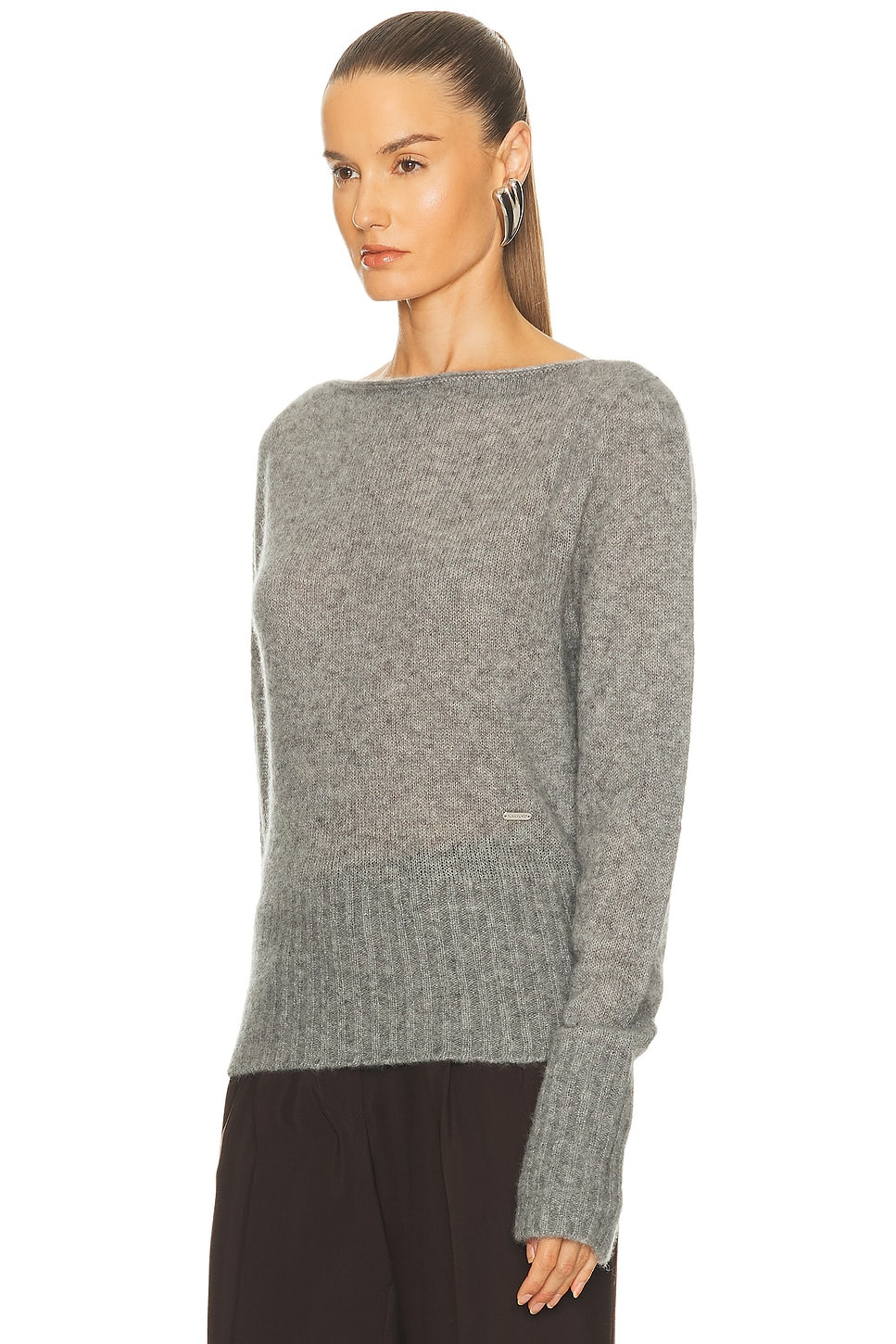 Boat Neck Cashmere Top - 2