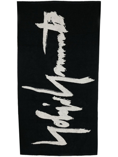 Yohji Yamamoto logo print towel outlook