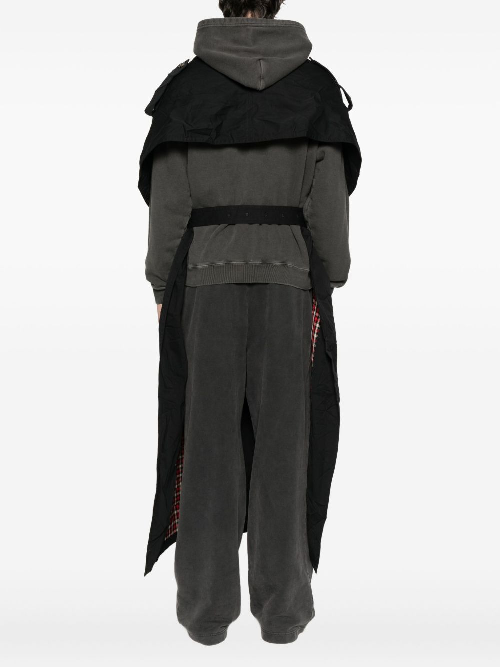 hooded trench coat - 3