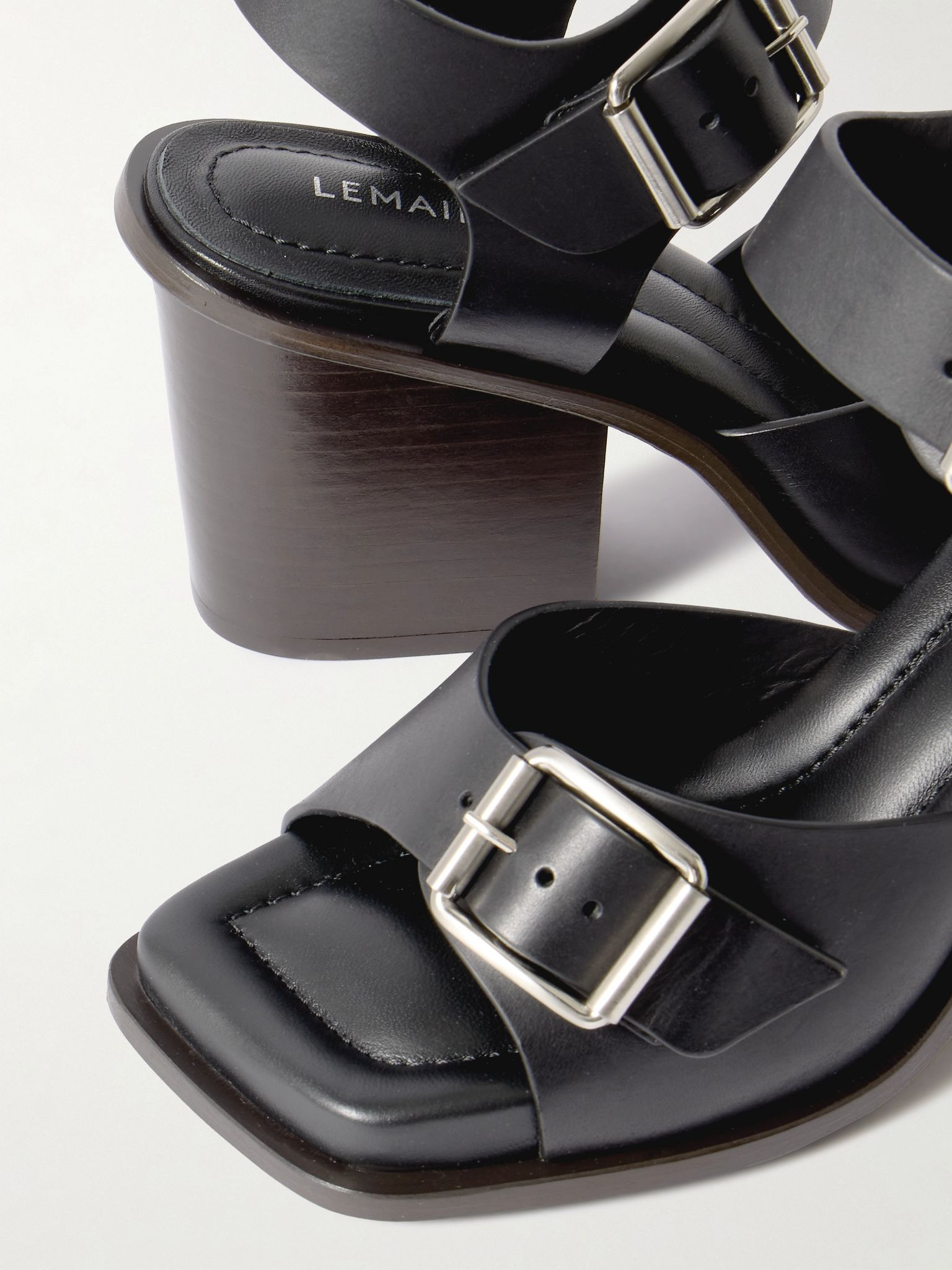 Leather sandals Black - 4