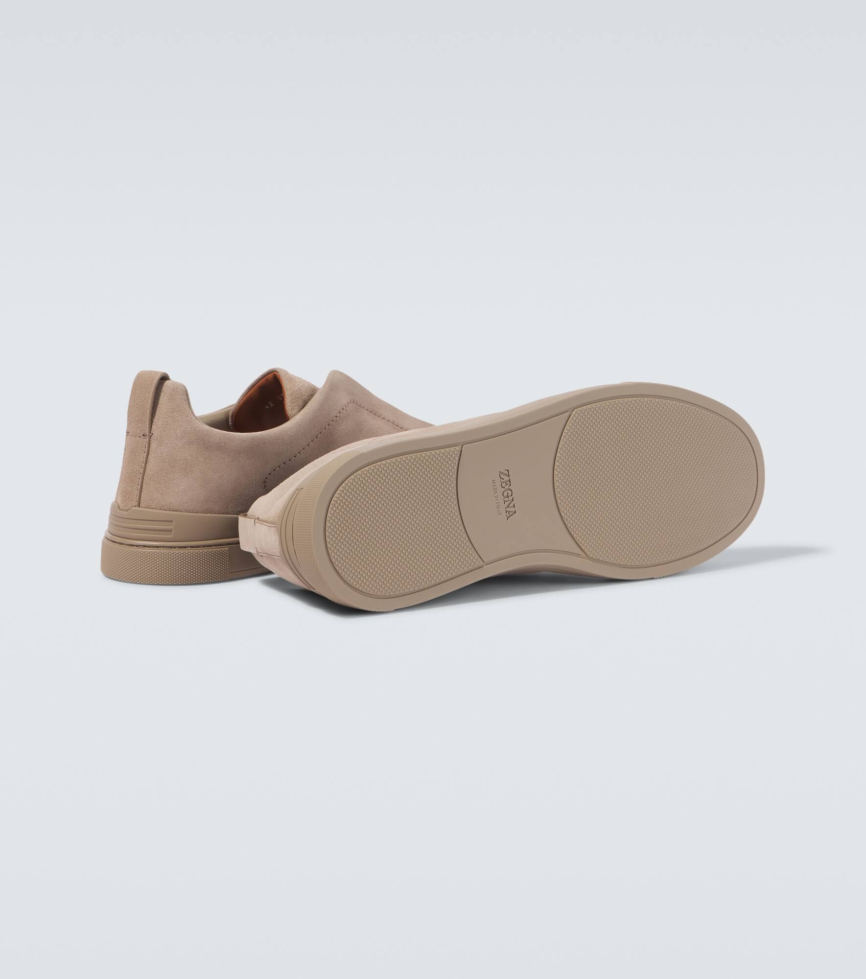 Triple Stitch suede slip-on sneakers - 7