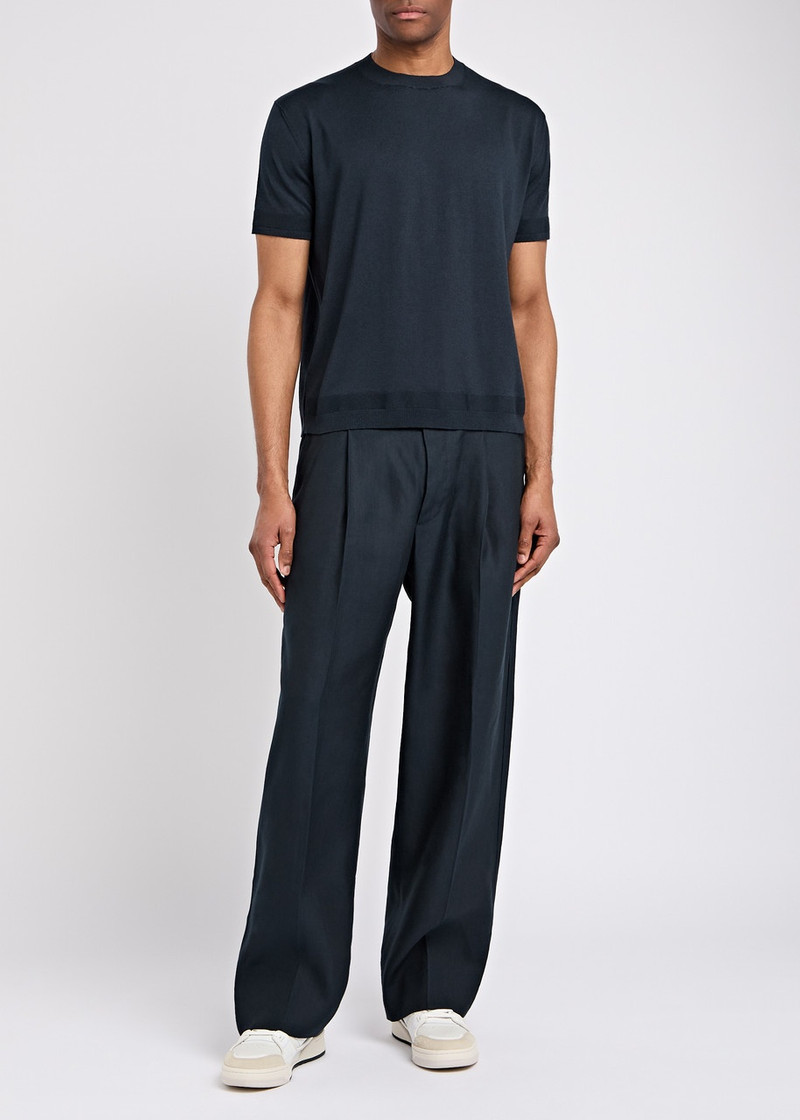 Moncler Knitted Silk-blend T-shirt 4