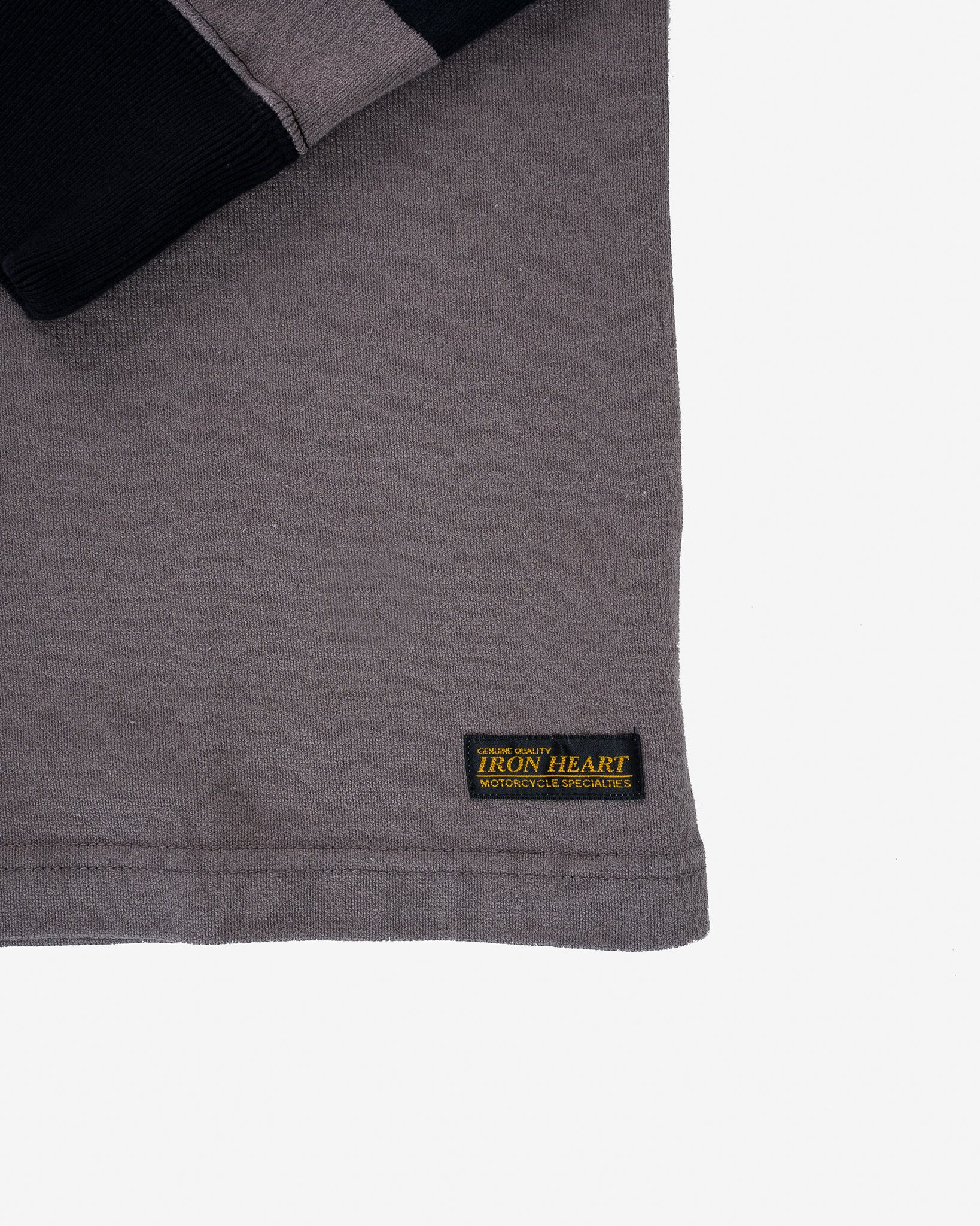 IHTB-12-GRY 11oz Cotton Knit Long-Sleeved Sweater - Grey Body with Stripes - 8
