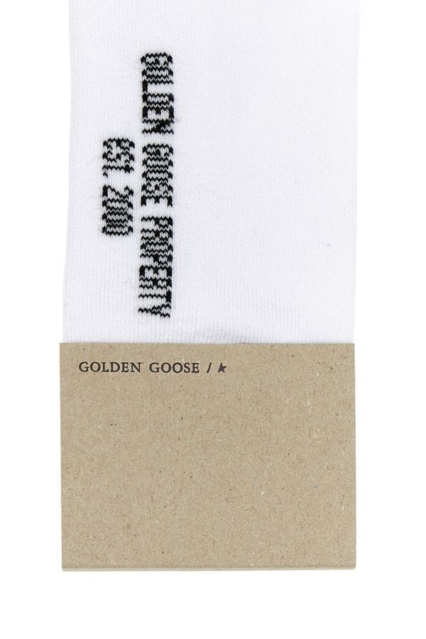 Golden Goose Deluxe Brand Man White Stretch Cotton Blend Socks - 2