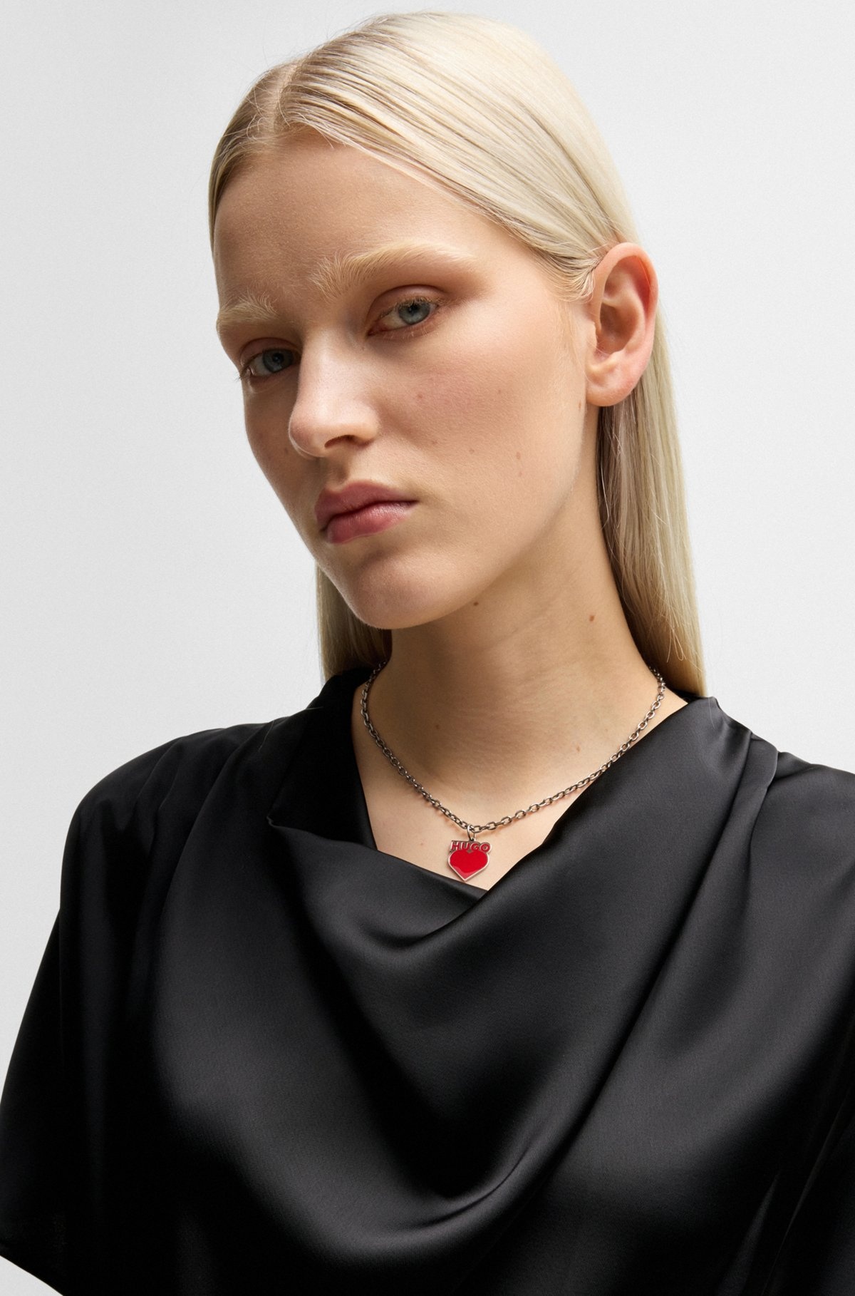 COWL-NECK REGULAR-FIT JUMPSUIT IN FLUENT SATIN - 5