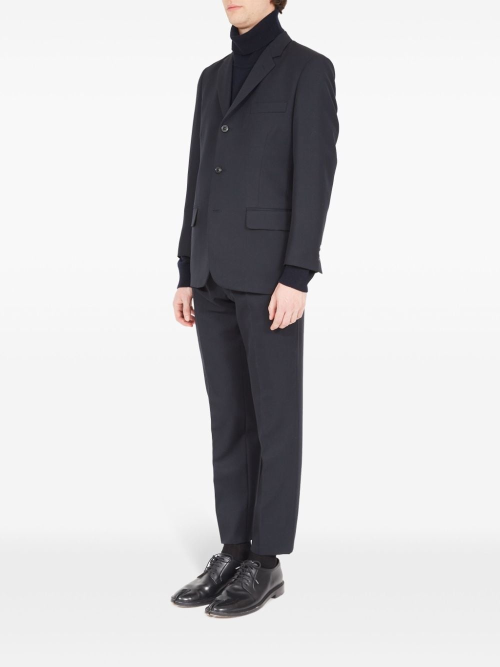 single-breasted wool blazer - 6