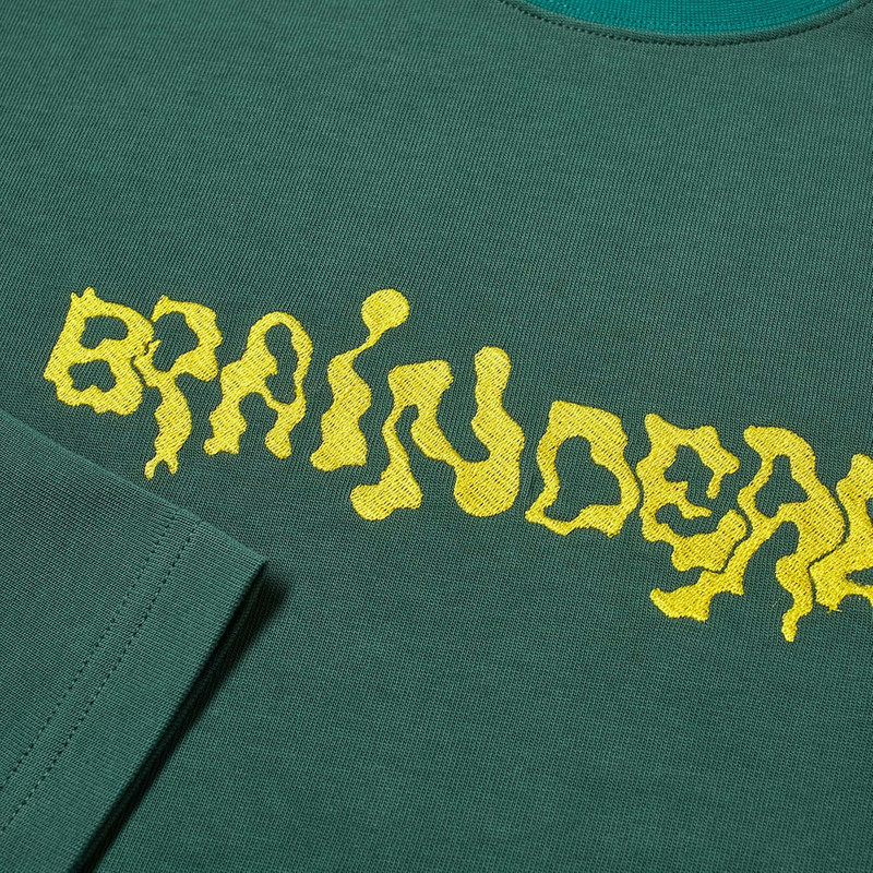 Brain Dead Embroidered Colour Block Football Tee 2