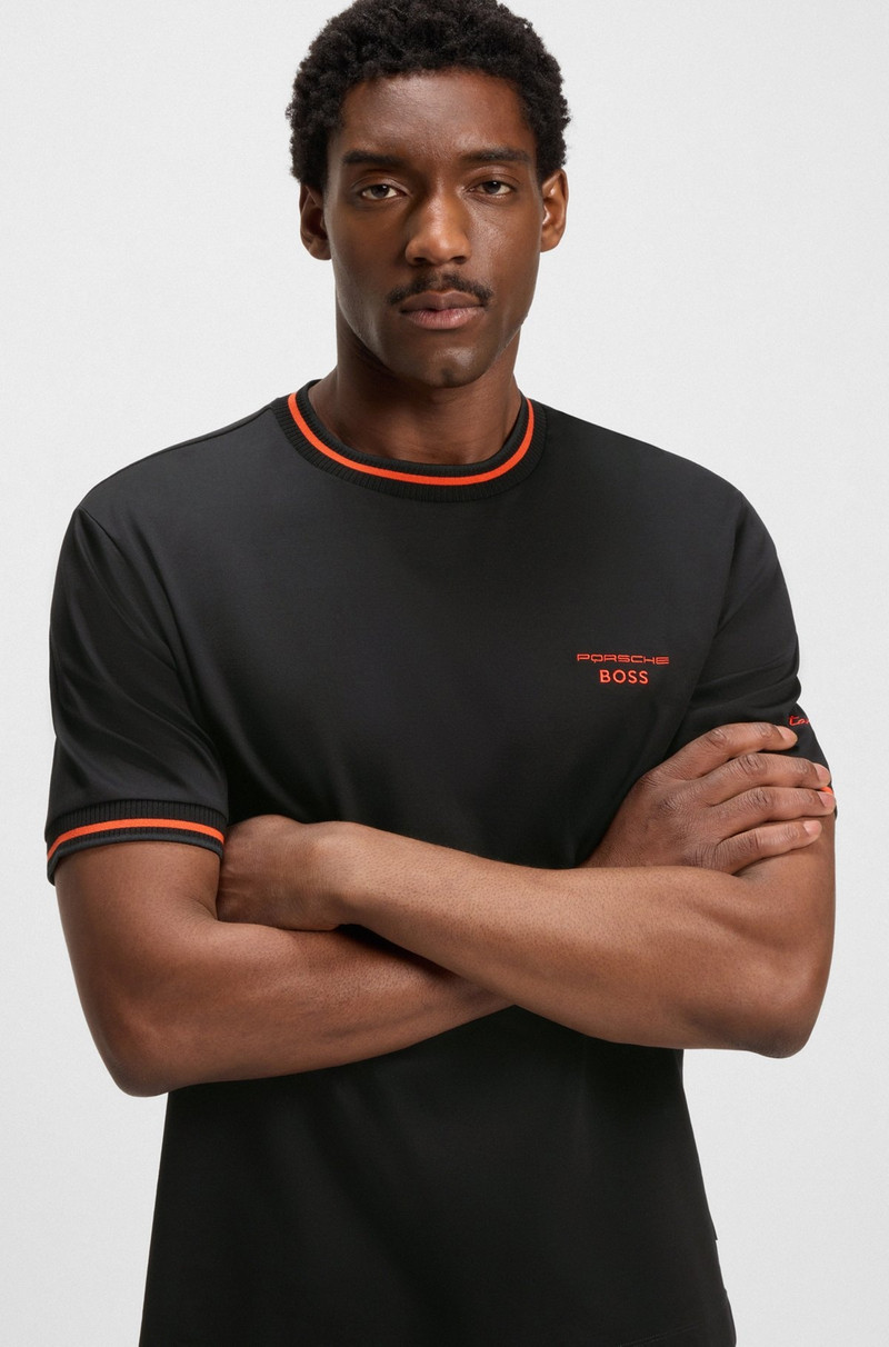 PORSCHE X BOSS COTTON T-SHIRT WITH MOISTURE-CONTROL FINISH 3
