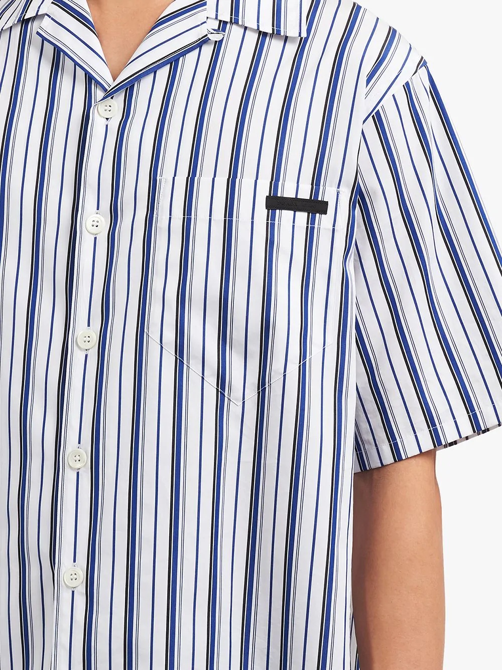 striped logo detail shirt - 5