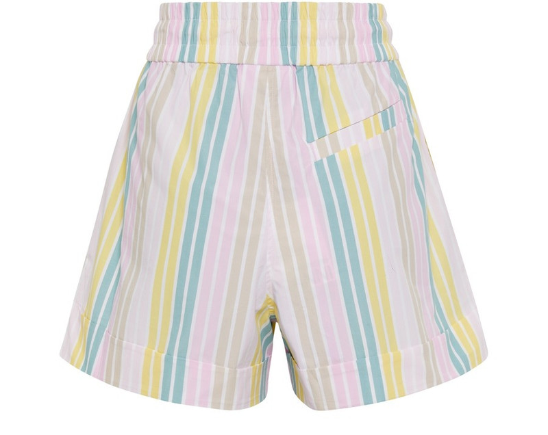 Stripe Cotton Elasticated Shorts 3