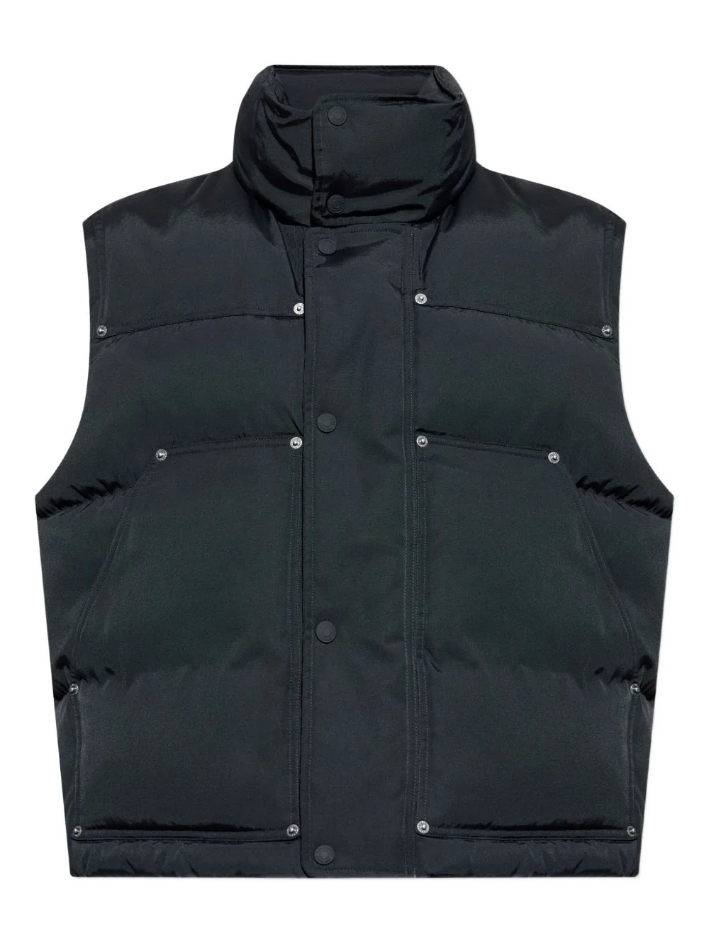 quilted snap-fastening gilet - 1