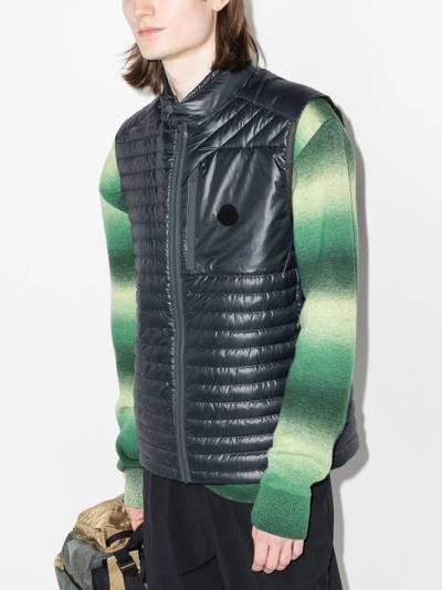 Moncler padded zip-up down gilet outlook