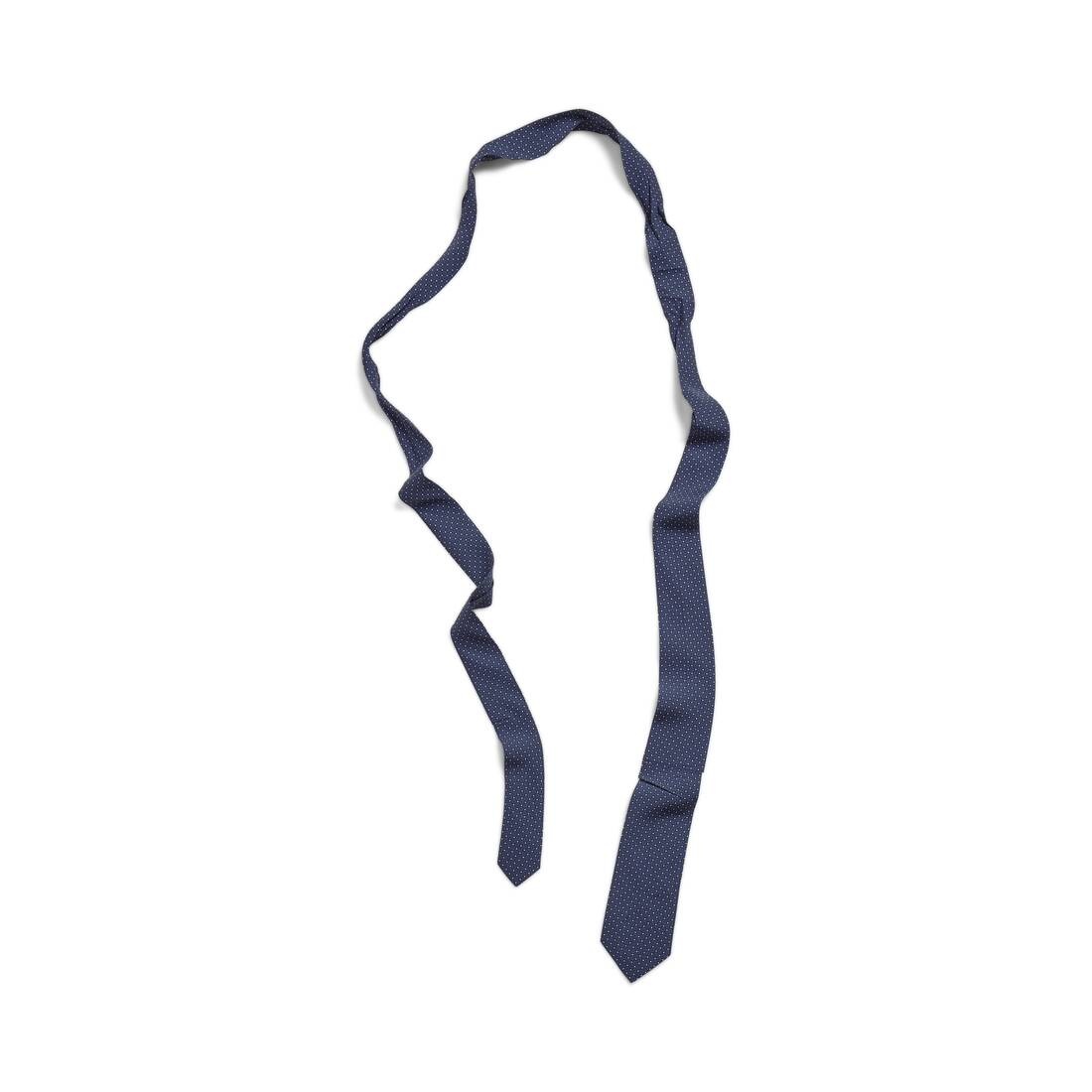 Men's Tie  in Dark Blue/white - 2