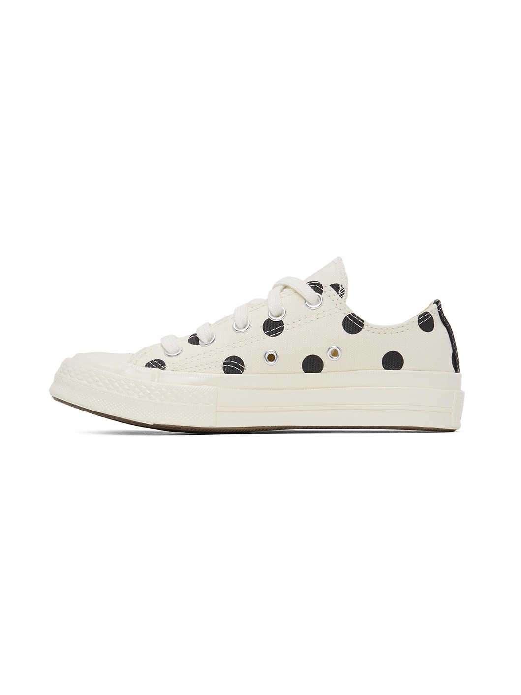 White Converse Edition Polka Dot Heart Chuck 70 Low Sneakers - 3