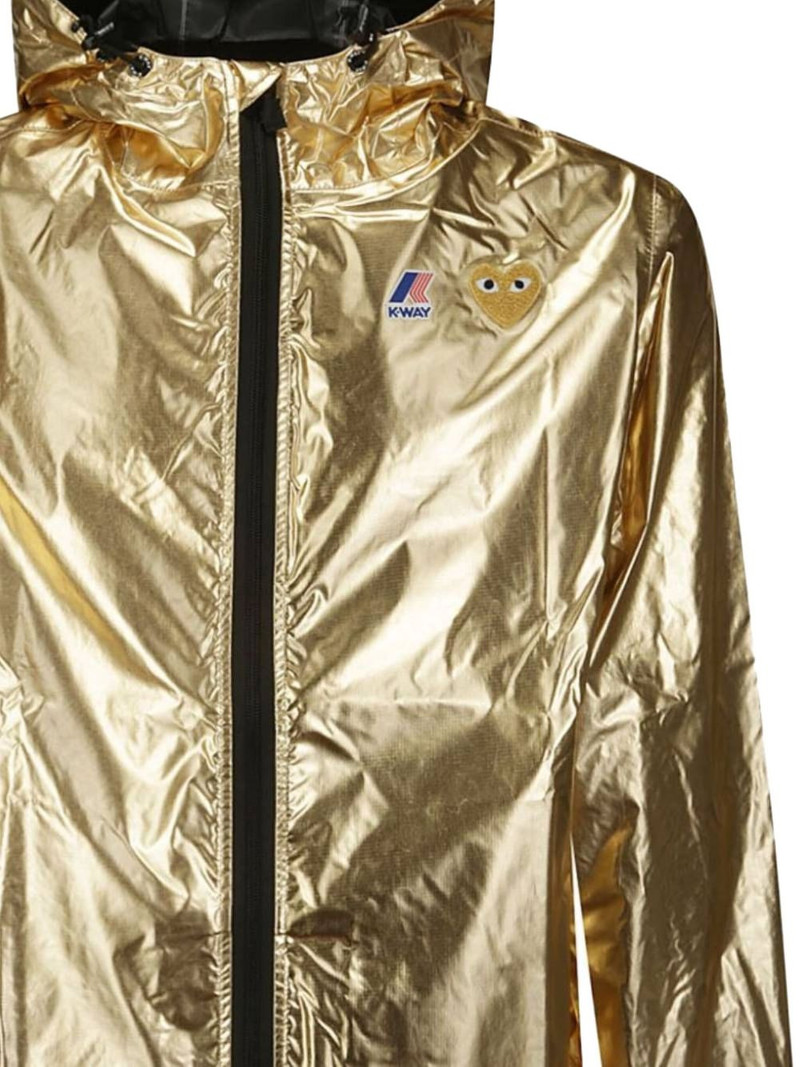 Comme des Garçons PLAY x K-Way Heart-patch hooded jacket outlook