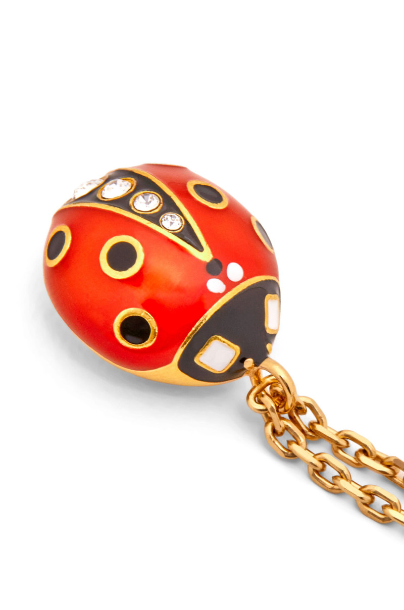 Loewe Dangling Ladybug necklace in sterling silver, enamel and crystals outlook