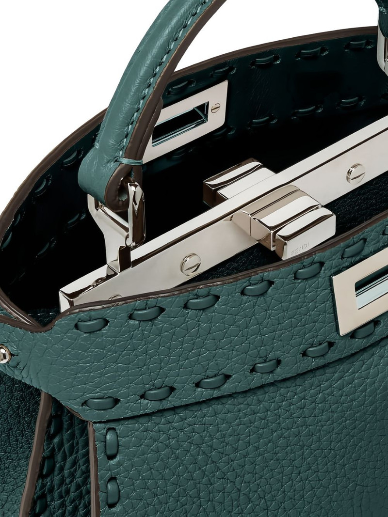 mini peekaboo stitch top handle tote bag 3