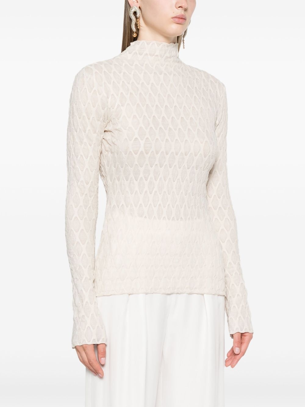 Sissil  textured jersey top - 3