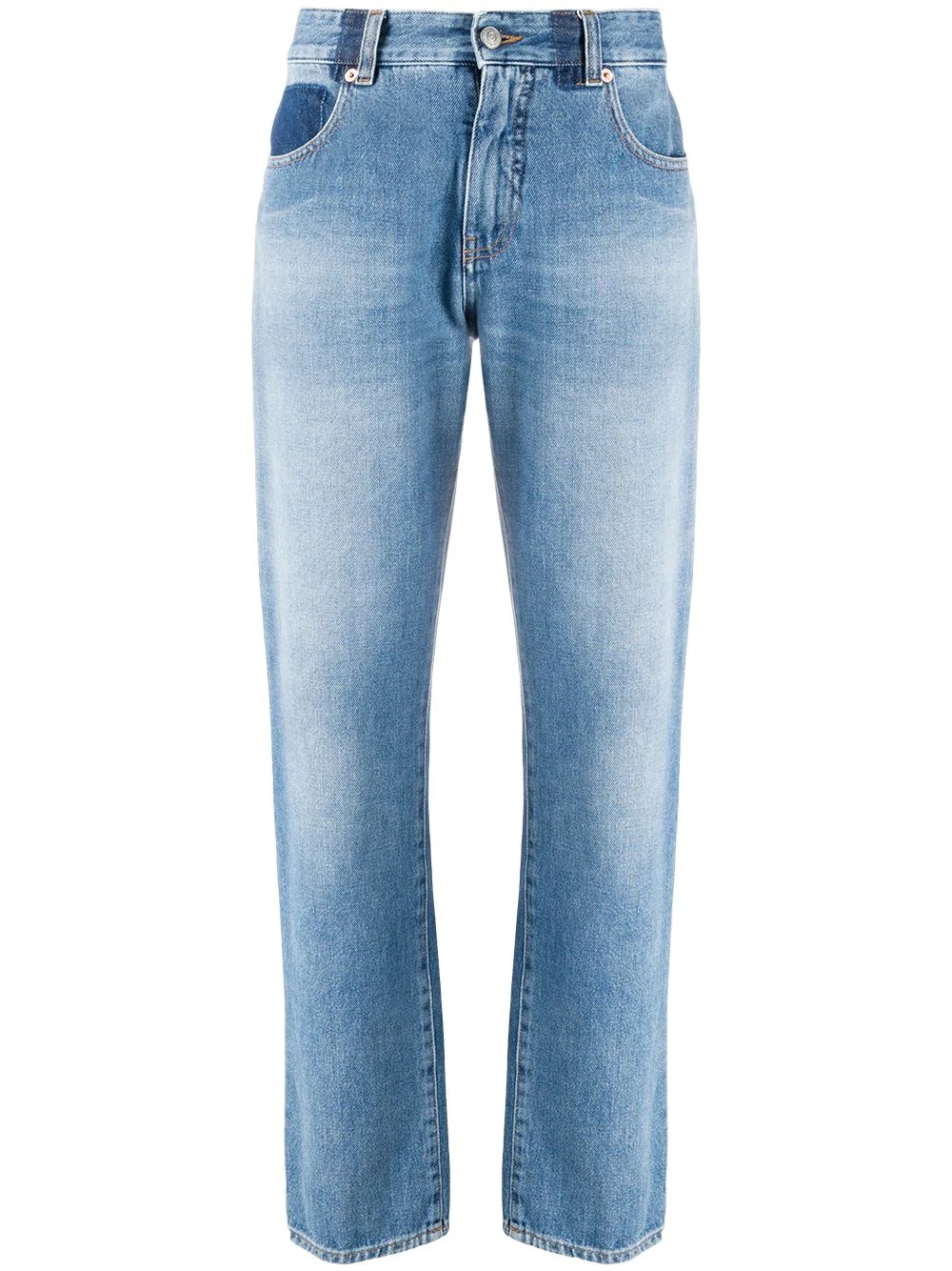 straight-leg high-waisted jeans - 1