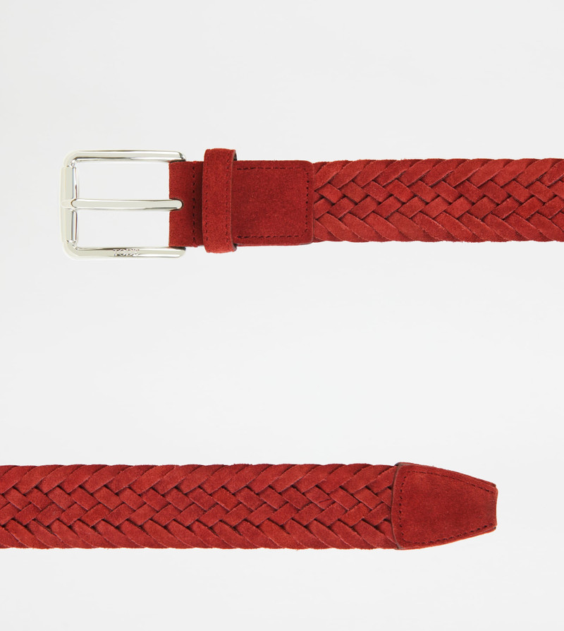 Tod's BELT IN SUEDE - BURGUNDY outlook