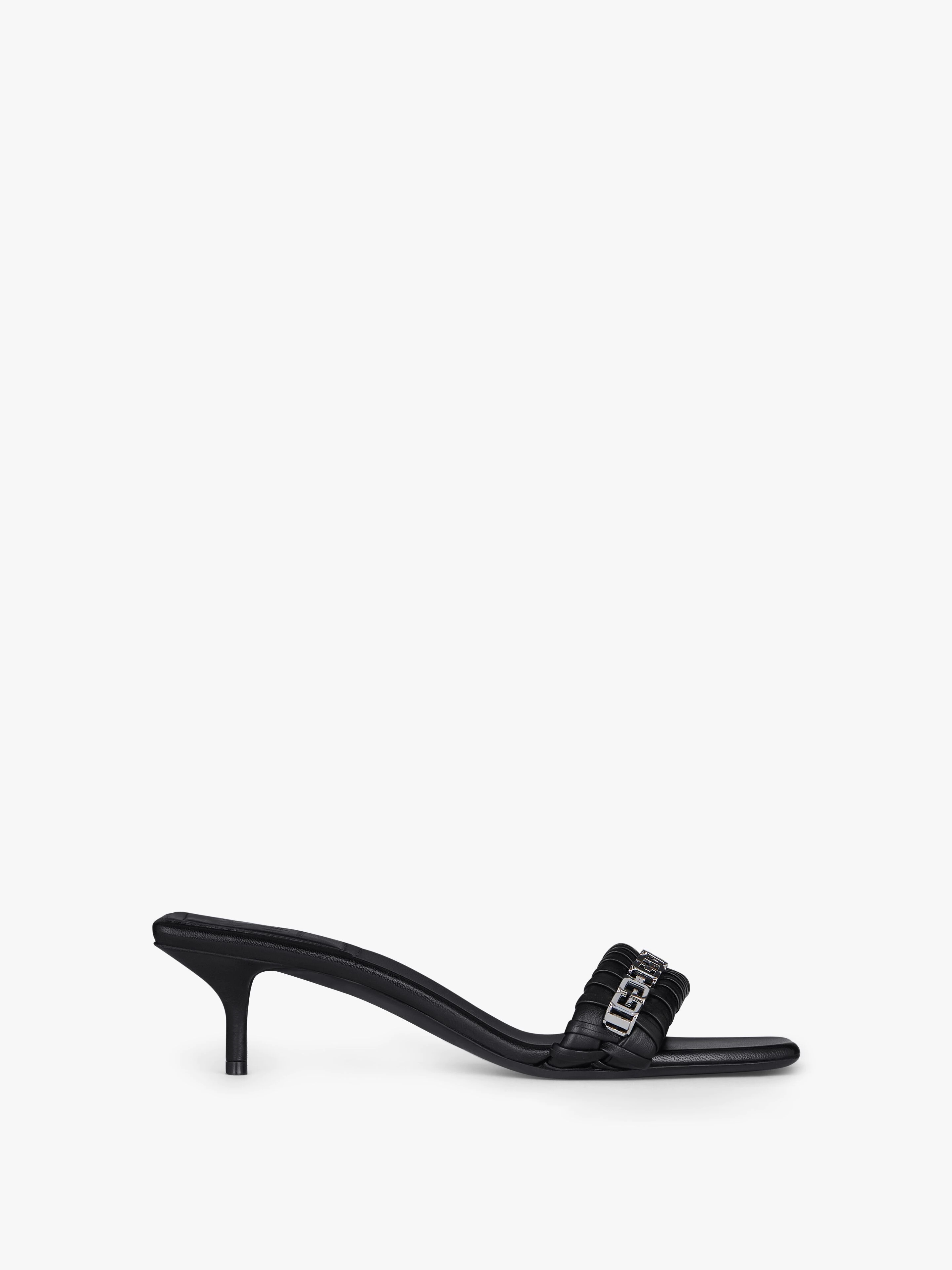 G WOVEN SANDALS IN LEATHER - 1