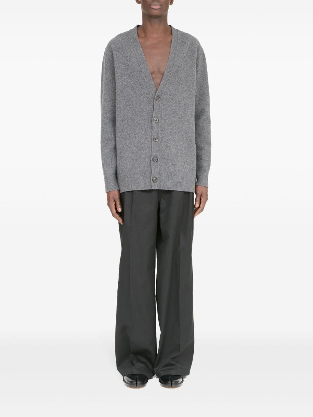 V-neck wool cardigan - 2