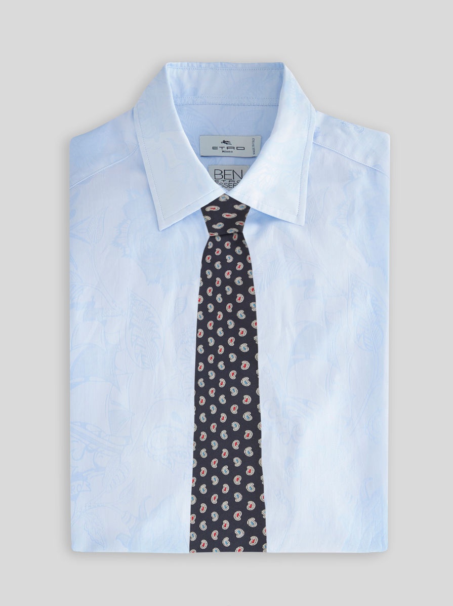 MICRO PAISLEY JACQUARD SILK TIE - 2