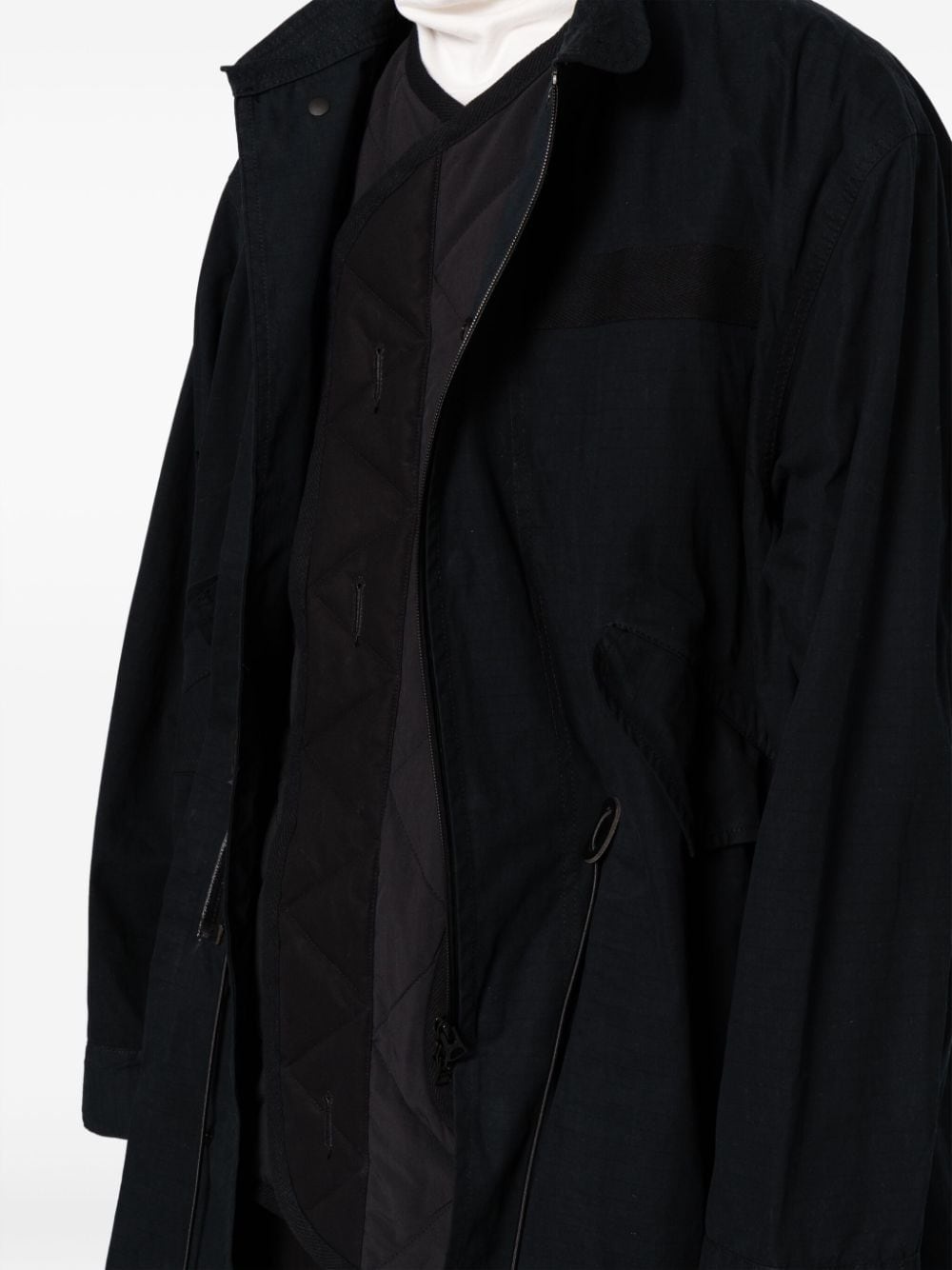 zip-up long-sleeve coat - 5