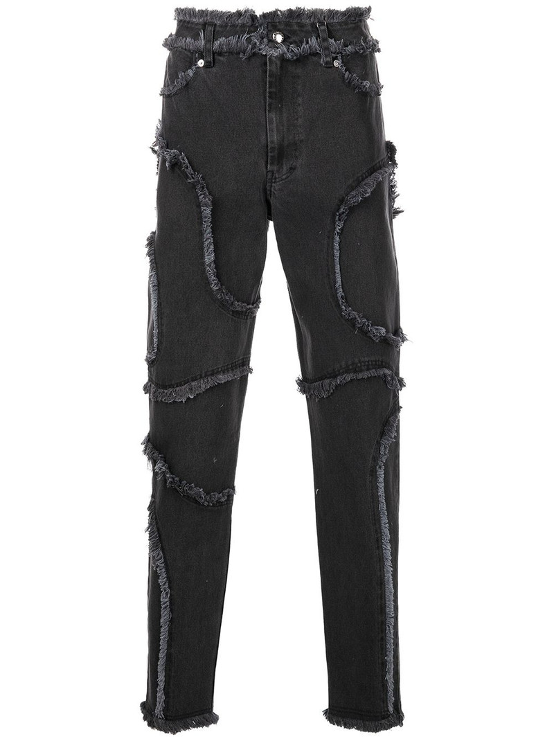 seam-detail cropped jeans 1