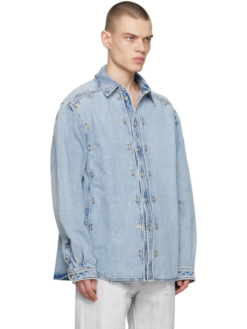 Y/Project Blue Classic Button Panel Denim Shirt outlook