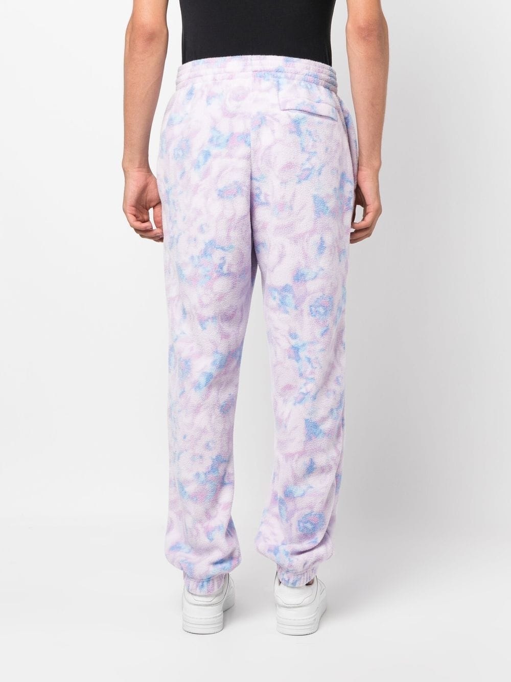 textured floral-print track pants - 5