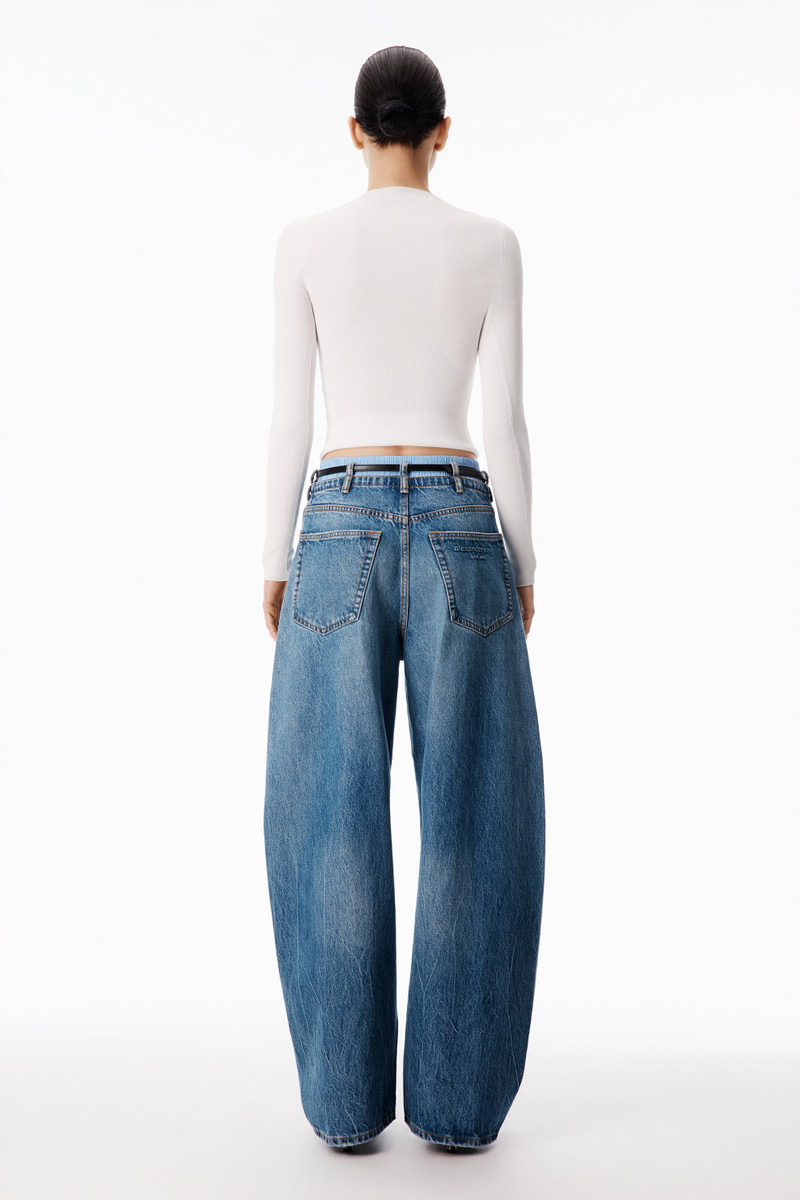 Alexander Wang Jacquard Logo Long Sleeve Crewneck outlook