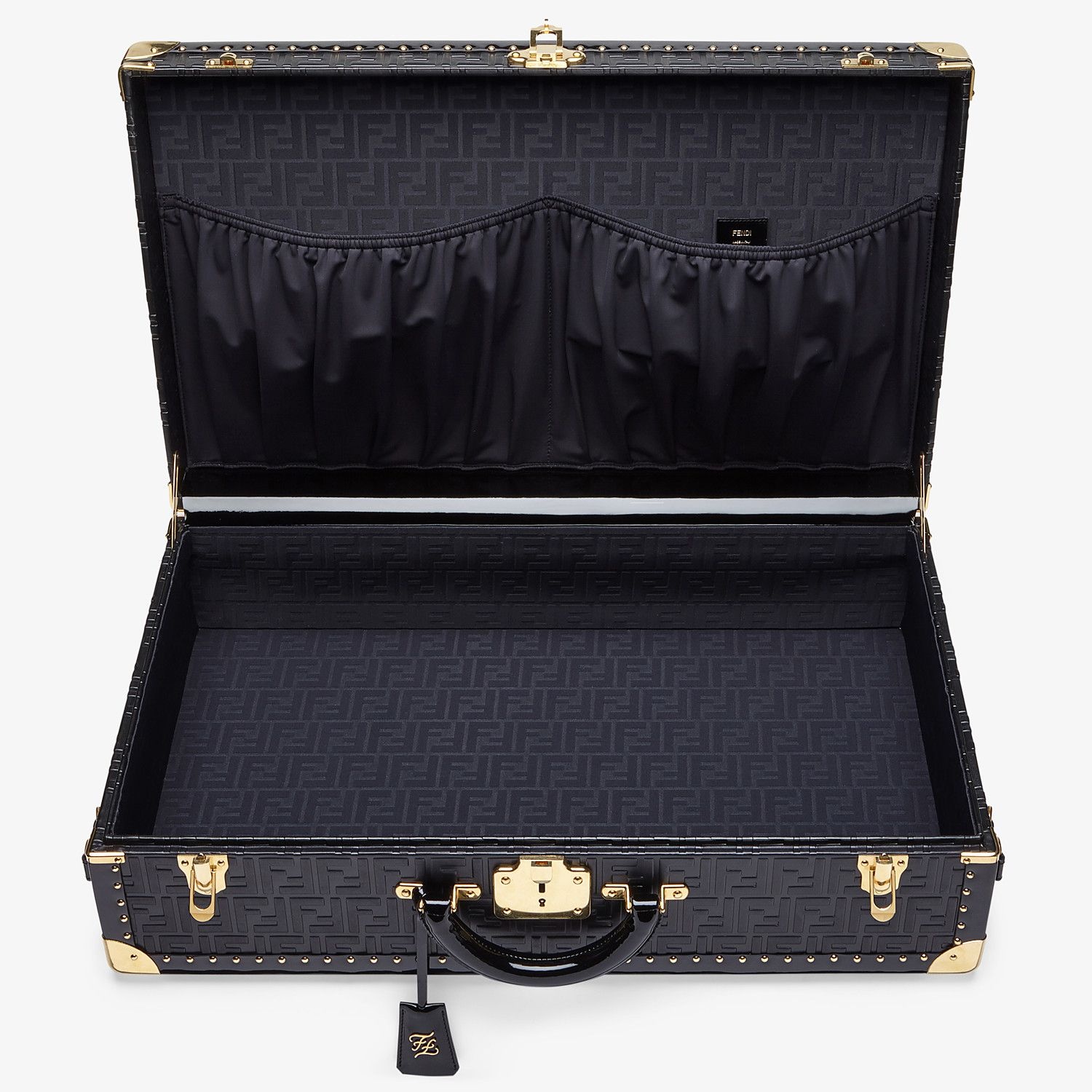 Black leather suitcase - 4