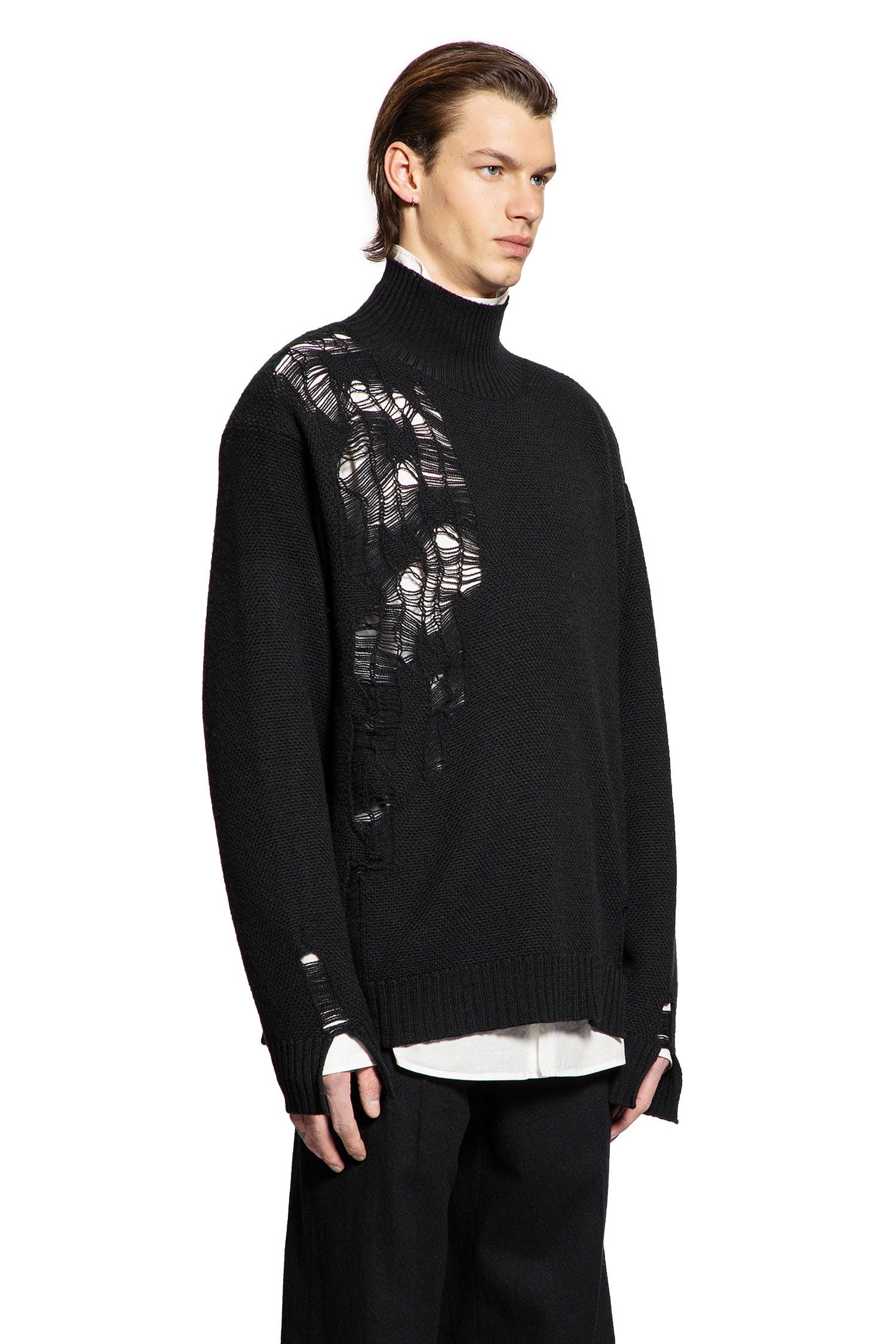 Natan-Destroyed-Seed-Stitch-Turtleneck-Sweater - 2