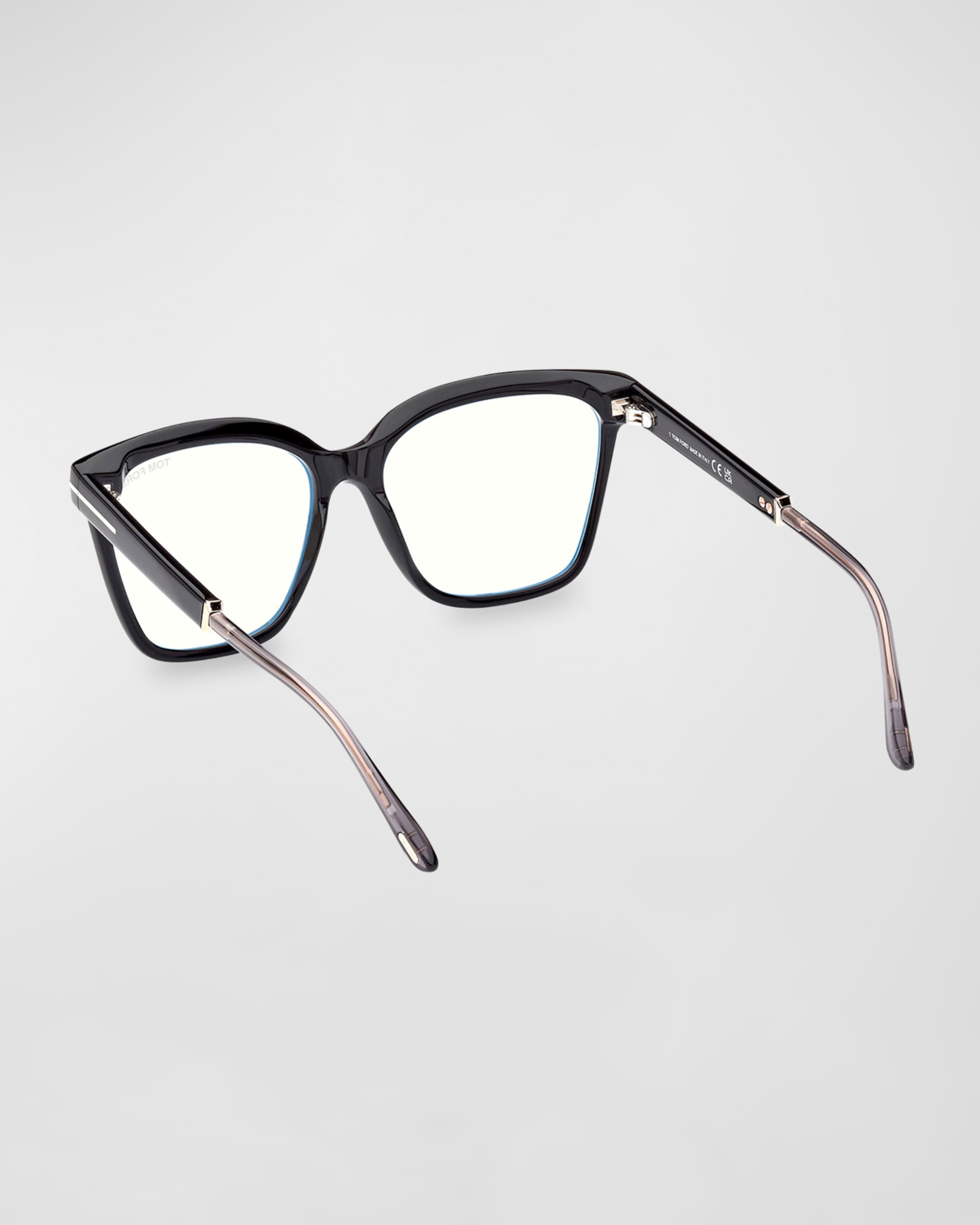 Blue Blocking Two-Tone Acetate Square Glasses - 2