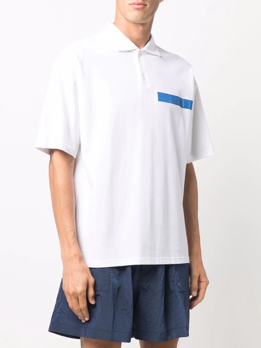 cutaway collar short-sleeve polo shirt - 3