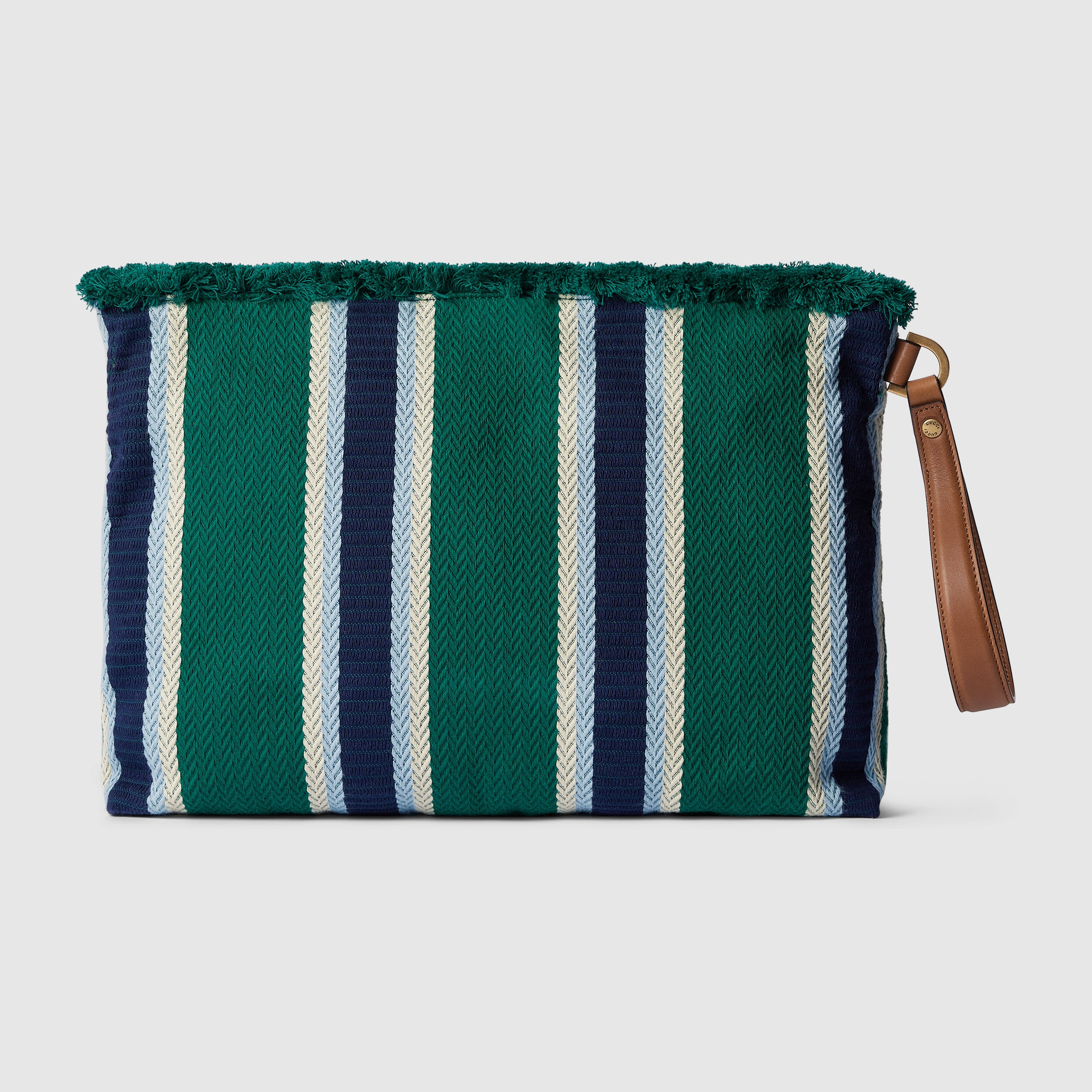 Large embroidered canvas pouch - 7