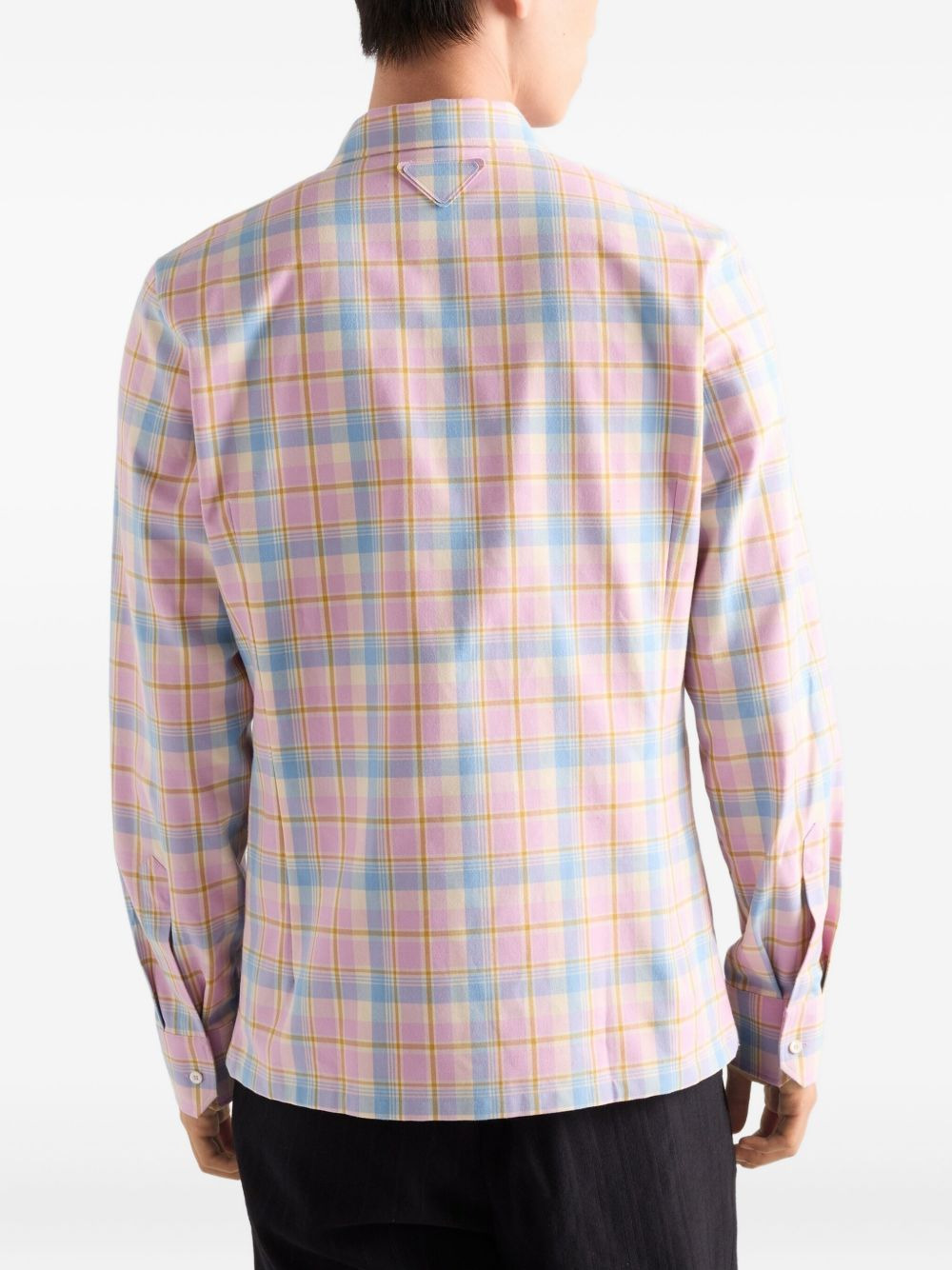 patch-pocket checked shirt - 3