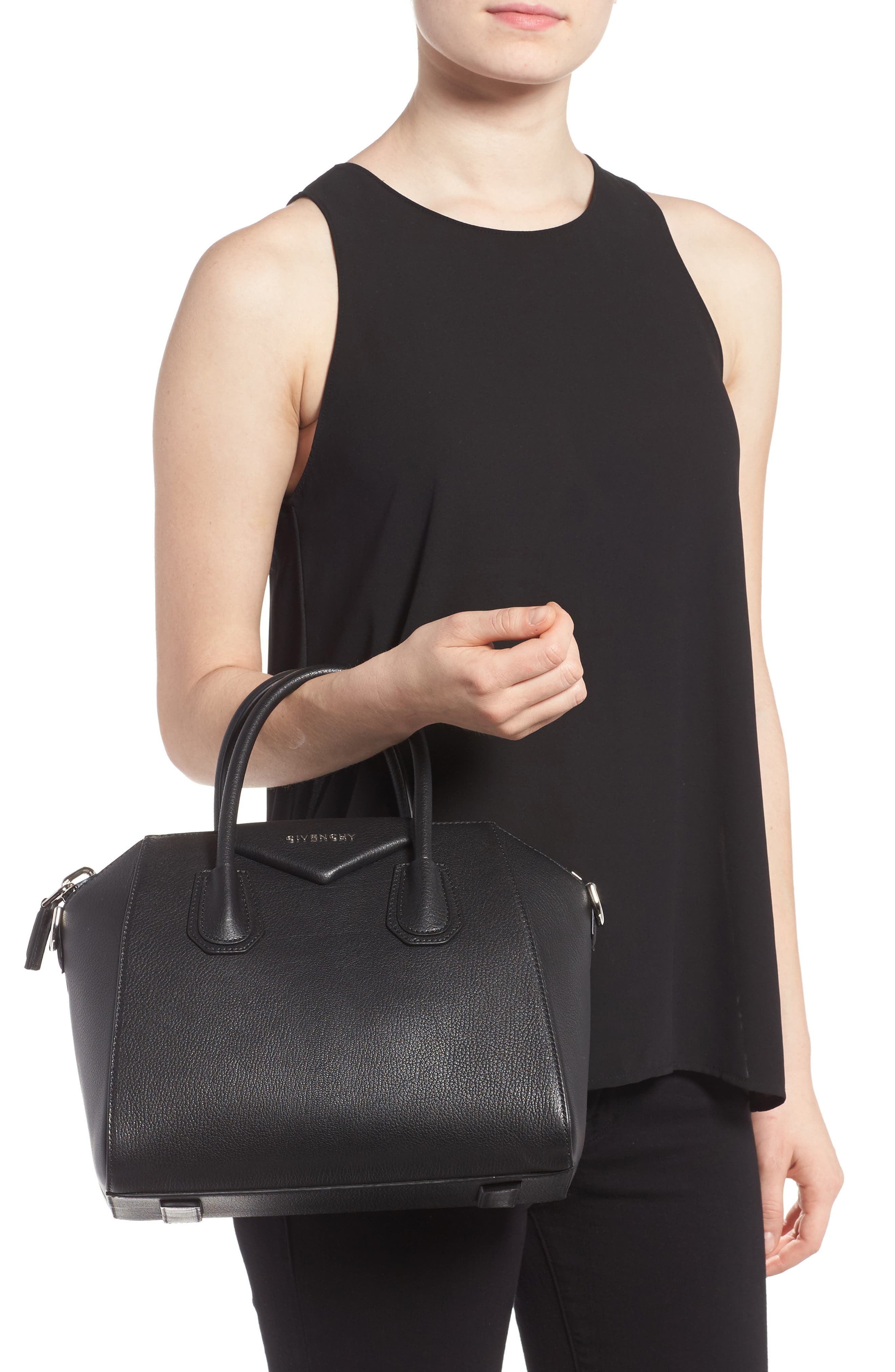 Small Antigona Leather Satchel - 2