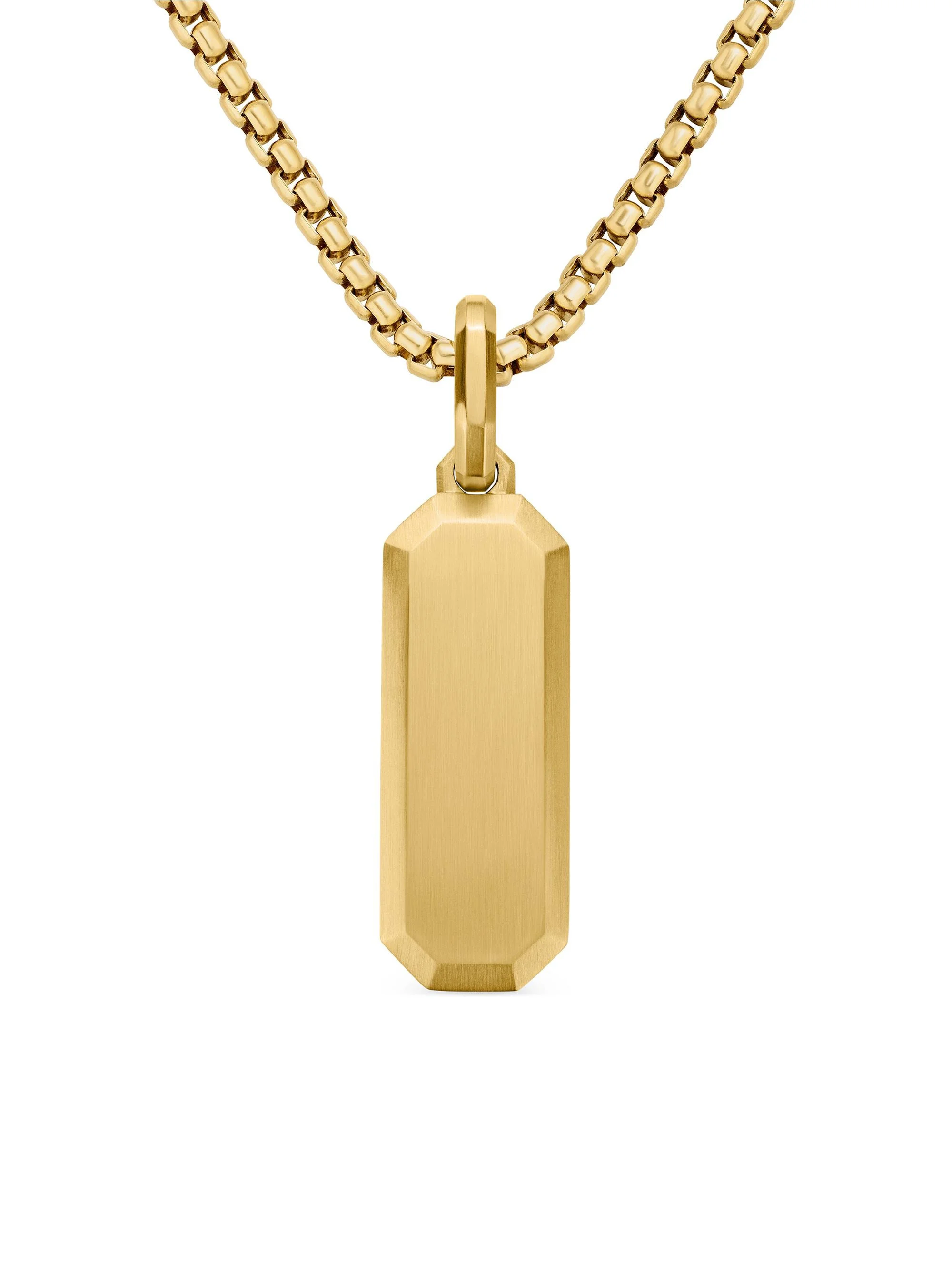 Men's Streamline Amulet in 18K Yellow Gold, 39MM - Gold - 1