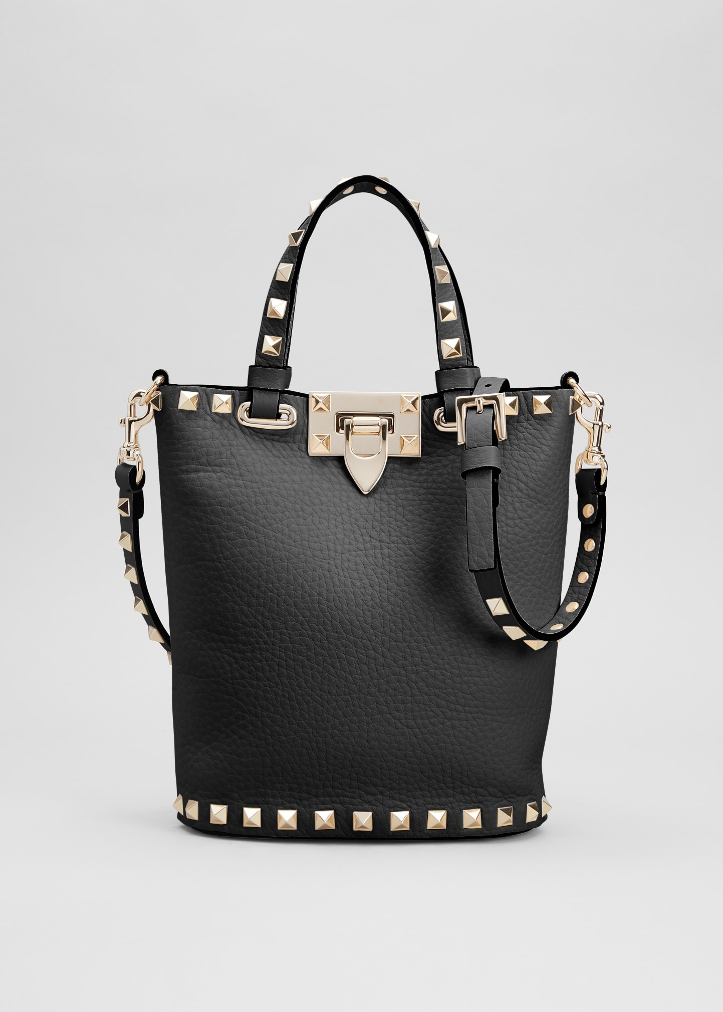 Rockstud Calfskin Hobo Crossbody Bag - 1