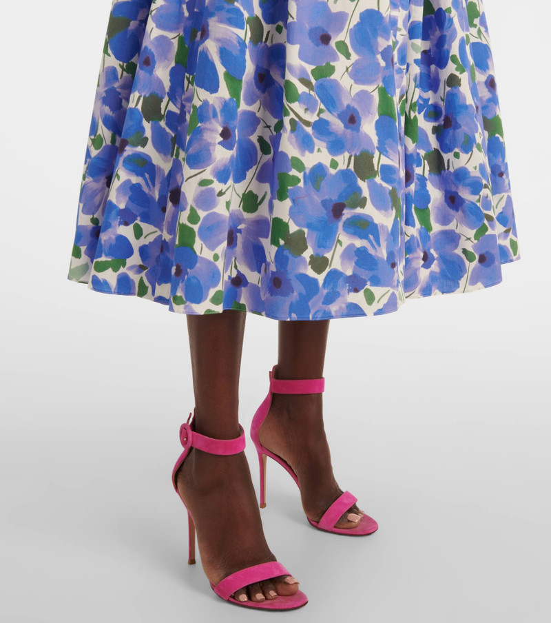 Floral cotton-blend midi skirt 5
