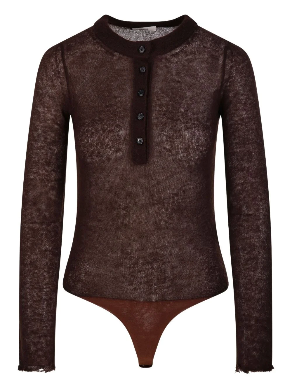 button-front long-sleeve bodysuit - 1