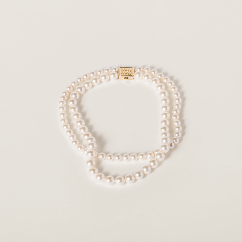 Metal and pearl necklace 1