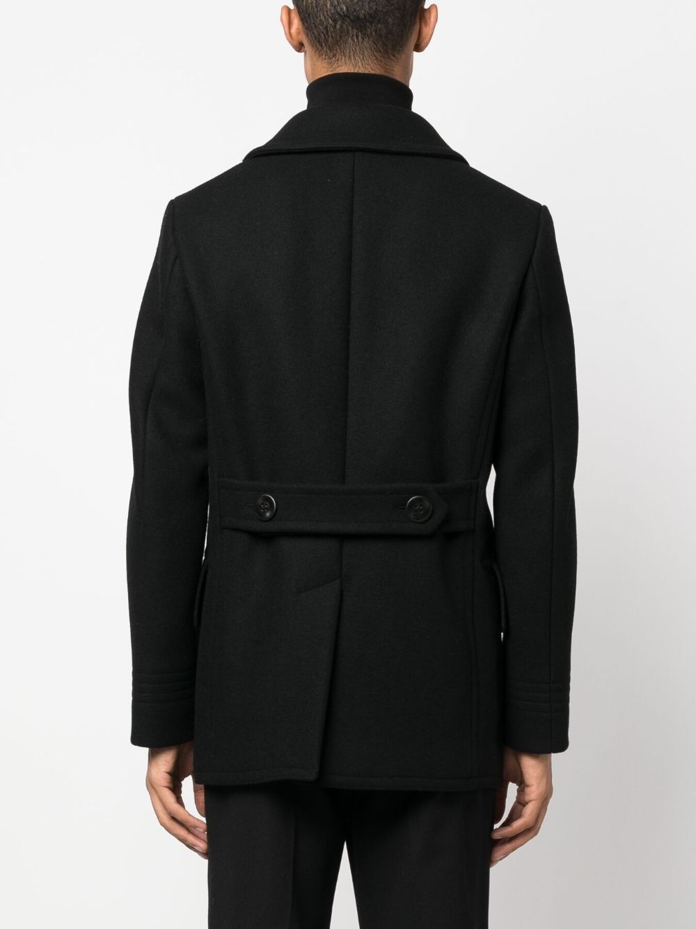 Melton-wool blend peacoat - 4